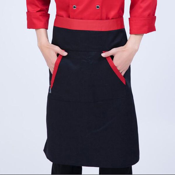 

adjustable soft apron half body male apron striped l restaurant chef waiter aprons customized short kitchen cook