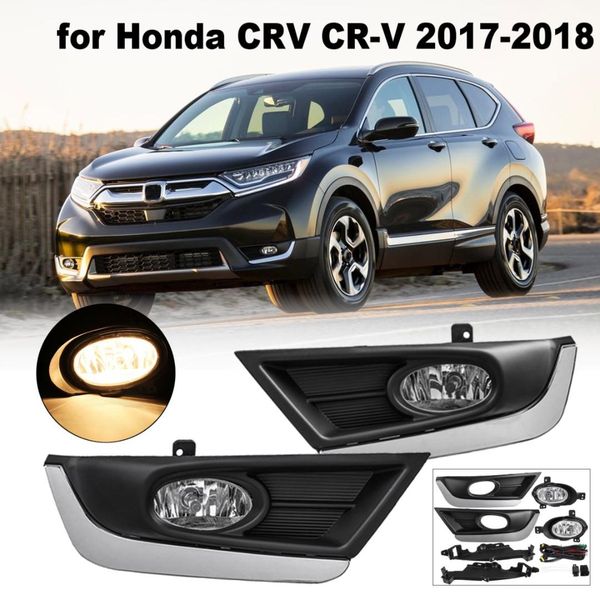 

dc 12v 40a h11 bulbs pair abs bumper fog lights for /crv/cr-v 2017 2018 driving lamps w/ wiring harness front left right