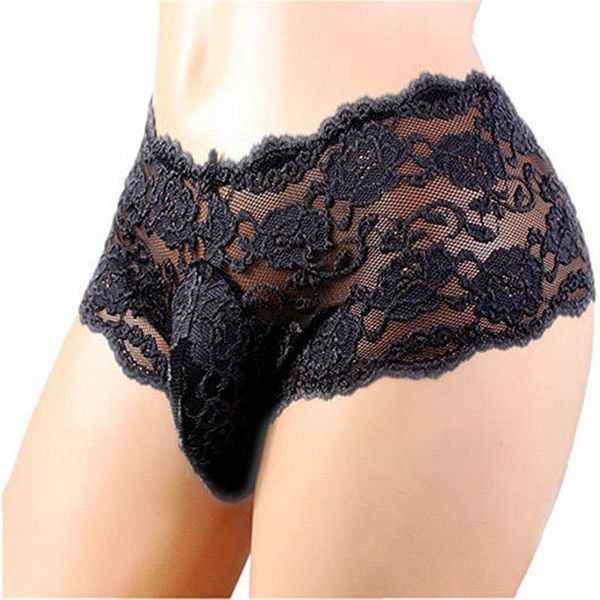 

male lace boxer shorts gay bikini swimming trunks bottoms mens transparent panties underpants cock pouch underwear lingerie