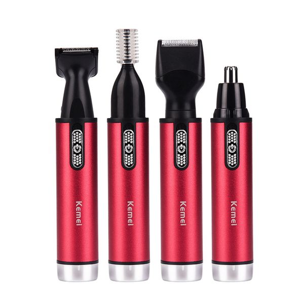 

kemei 4 in1 electric ear nose trimmer men shaver hair removal shaver clipper eyebrow trimer nose hair cutter face care tool kit