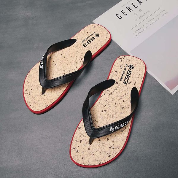 

01066 slippers rubber slide sandal floral brocade men slipper gear bottoms flip flops women striped beach causal slipper with box size:35-45, Black