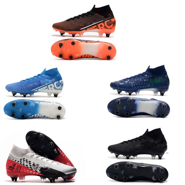 

новые мужские mercurial superfly 7 elite sg ronaldo neymar водонепроницаемый скорость футбольная обувь футбольные бутсы бутсы size39-45