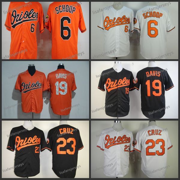 

Mens 6 Jonathan Schoop 19 Chris Davis 23 cruz 2018 baseball Jerseys Home Away Road white navy gray Embroidered cheap Stitched baseball jerse