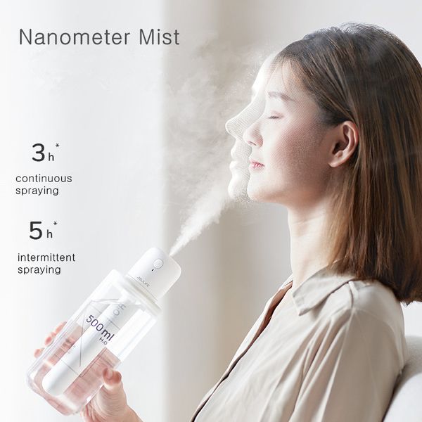 

white portable ultrasonic air humidifier with 1100mah battery usb car cool mist maker aromatherapy diffuser wireless humidifier