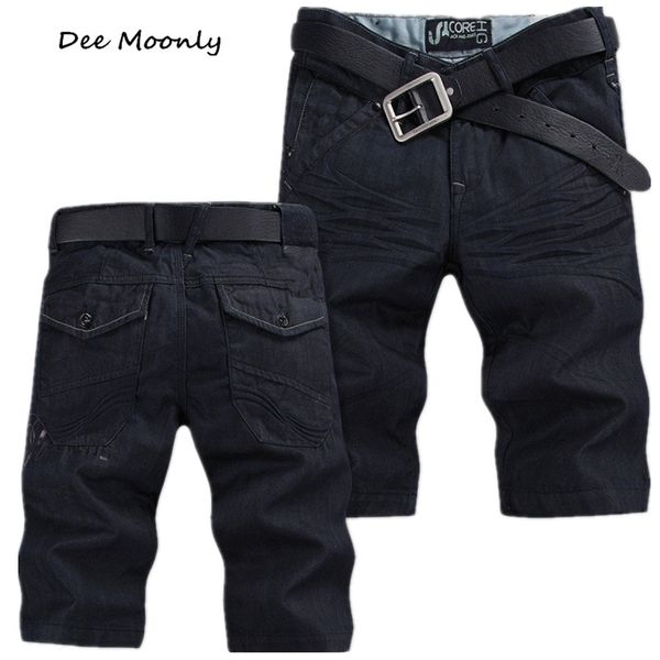 

dee moonly 2017 new fashion summer short jeans trousers for men casual men shorts denim shorts plus size 28-42, White;black