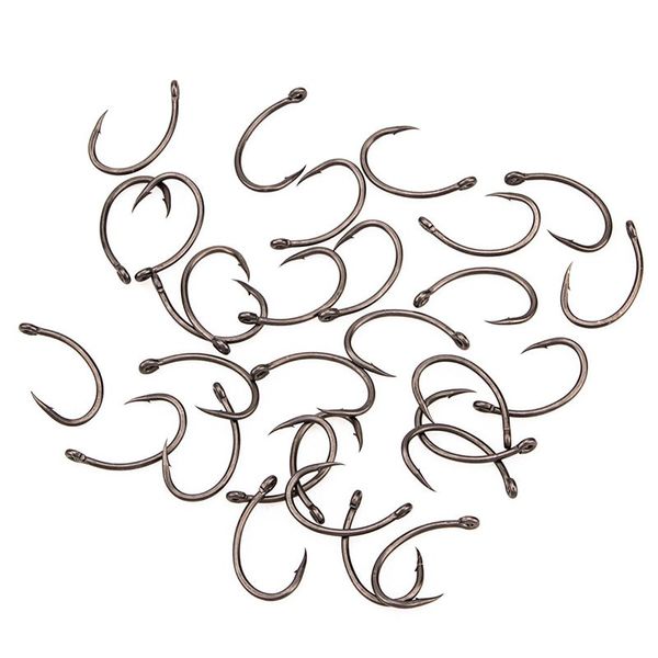 

30pcs stainless steel fishing hooks barbed white strong big game fish tuna bait fishhook size 6#