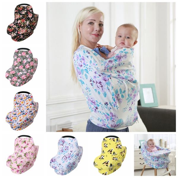

multifunction stretchy baby car seat cover nursing cover breastfeeding shopping cart grocery trolley covers carseat canopy
