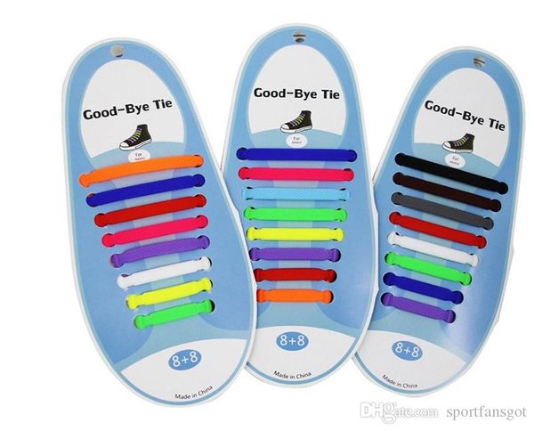 

16pcs/lot silicone shoelaces elastic shoe laces special no tie shoelace for men women lacing rubber zapatillas 13 colors, White;pink