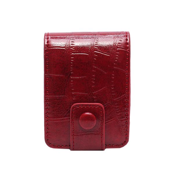 

women small cosmetic bag with mirror female mini pu leather portable bag ladies storage stone pattern lipstick 2019 new