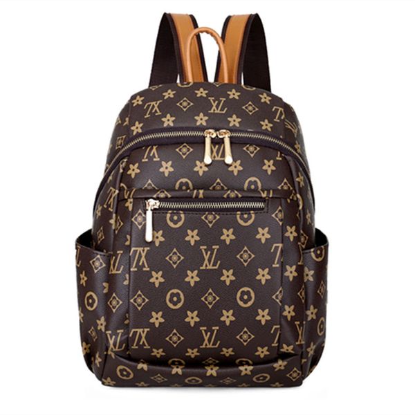 

new style backpack women's versatile stylish large-volume printed sling bag crossbody bag casual travel student's w