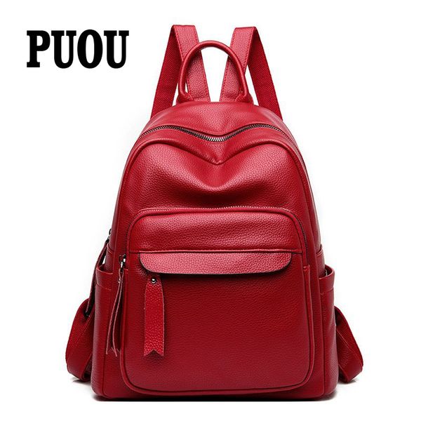 

ladies backpack 2020 new luxury designer ladies multi-function travel bag large capacity soft leather student school bag