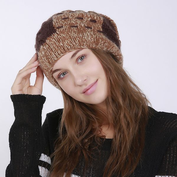 

knitted beanies pom pom hat women winter fur ball men soft stretch hats handmade woven women hat wholesale jj20168, Blue;gray