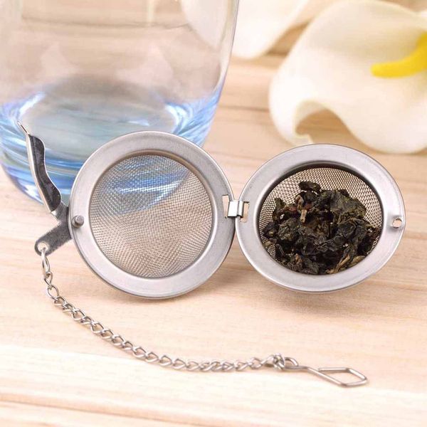 

1 шт 2019 новая нержавеющая сталь 5 / 4,5 см диаметр чайники infuser сито чай запирание специй в форме яйца бал кухня кулинария инструменты