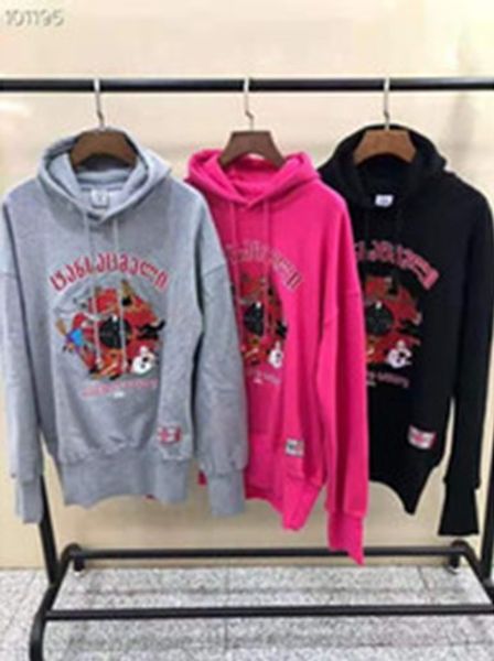 

2019 ver ion embroidery vetement letter animal printing over ize women men hoodie pullover hip hop fa hion cotton weat hirt xl, Black