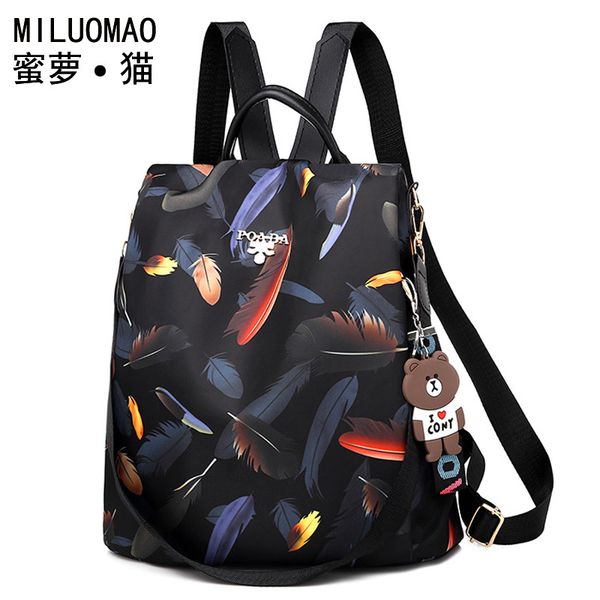 

oxford cloth backpack women's new korean version versatile fashion anti-theft canvas backpack