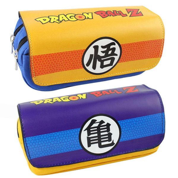 

canvas double zipper large capacity pencil bag anime pencil case child girl gift stationery school supplies