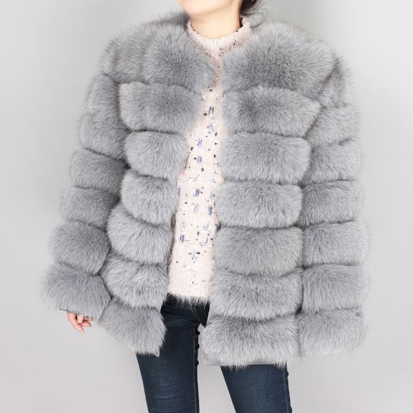 

natural fur real coat vest winter jacket keep warm women's slim park jacket, Black