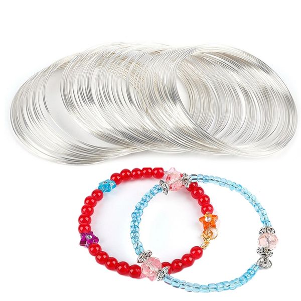 

100 circles jewelry wire bangle bracelet making beading wire wrap diy jewellery making necklace memory cord other hand tools