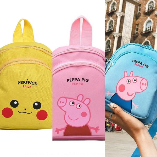 

social pig shoulder shoulder backpack bag children's small schoolbag cute printed backpack children's coin purse