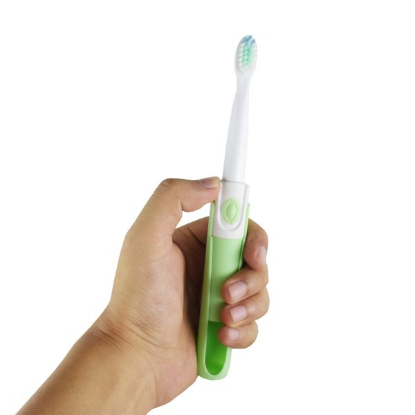 

1102 brand new portable sonic electric toothbrush including battery dustproof cover cap for travel family use (1pcs