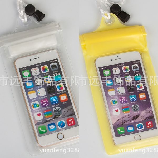 

sports outdoor swimming spring mobile phone waterproof bag transparent three-channel sealed mobile phone waterproof bag