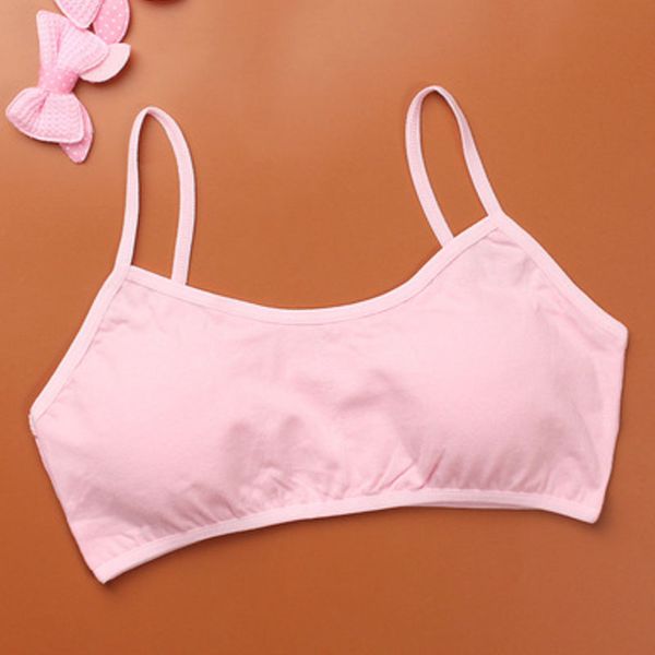 

New Cotton Children Bra Young Teenagers Girl Student Confortable Thin Underwear Summer Narrow Shoulder Strap Bras F0086