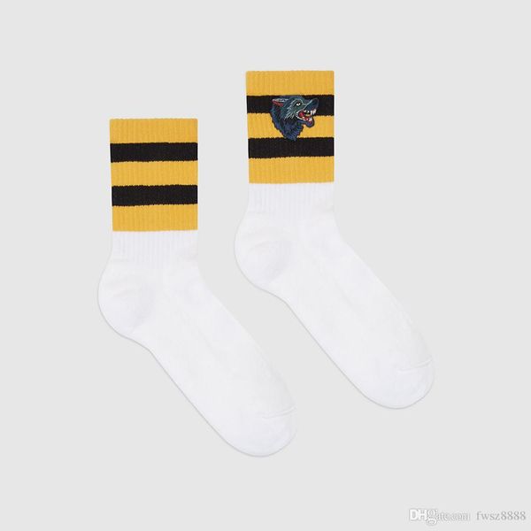 

men & women fashion white striped wolf socks women harajuku cute patterend ankle socks hipster skatebord ankle funny socks female, Black