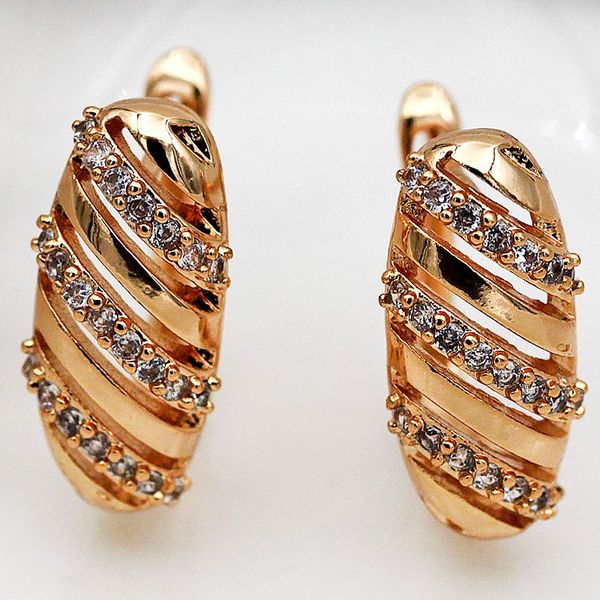 

women new punk hoop earrings korean style spiral hollow gold earrings lady luxury elegant design small hoops obs3709, Golden;silver