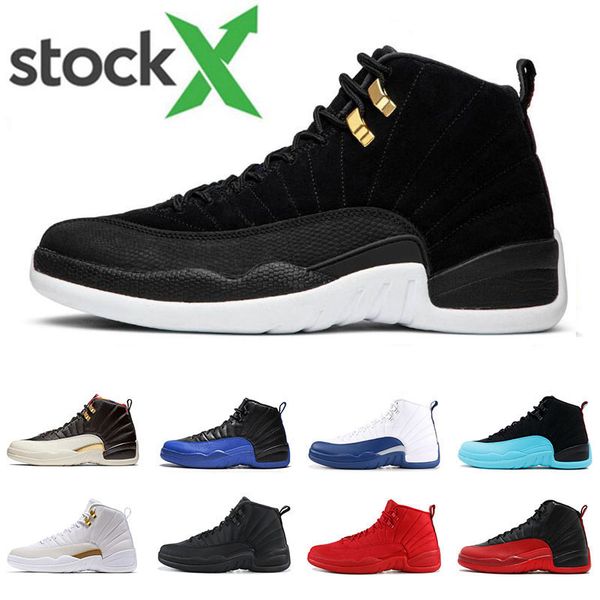 

12s basketball shoes for mens game royal red triple black french blue reverse taxi the master cny men 12 sports sneakers size 7-13