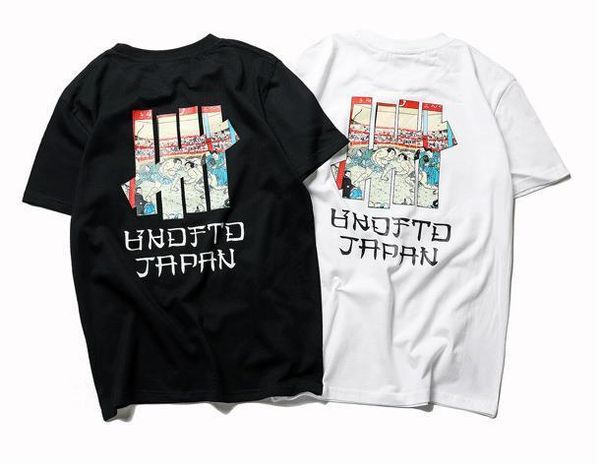 

mens designer tshirt tide brand american hip hop undefeated summer tshirt japanese sumo five-bar cotton t-shirts, White;black