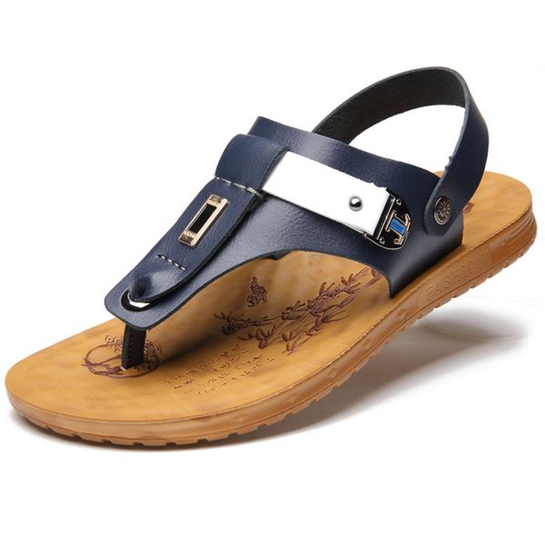 

2020 summer flip flops outdoor men's sandals comfortable men's summer shoes hard-wearing slippers for men walking, Black