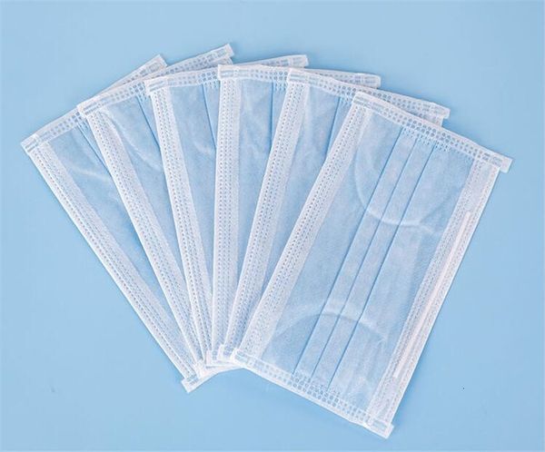 

dhl ship 50 1pcs box faceface 3 ply ear loop mouth facefor face mask dust self masks w elastic blue u9qv