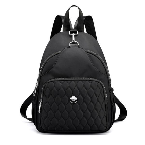 

y-9610 new fashion shoulder bag 2019 line embroidery line ladies nylon cloth women's backpack