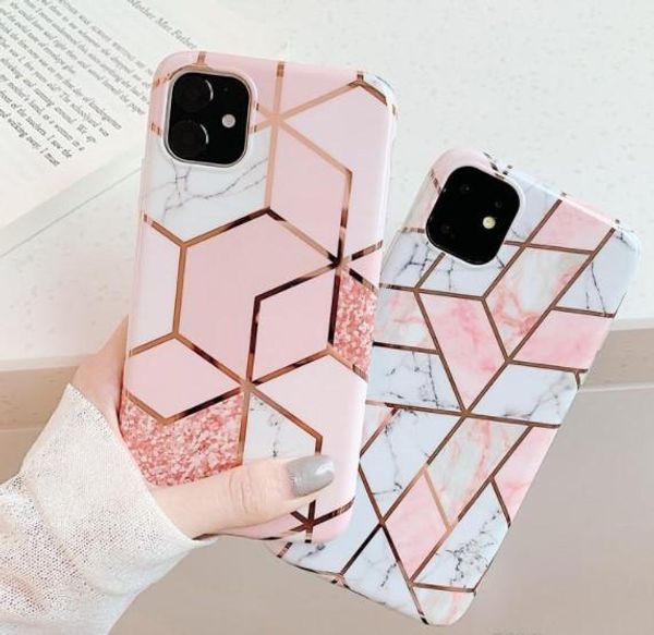 

evip korean colorful marble grain for iphone 11 pro 11 pro max anti-knock tpu phone case protect cover shockproof soft case
