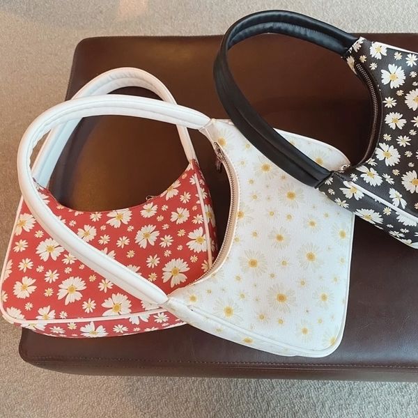 

design summer new casual idyllic shoulder bag women's fashion flower print armpit bag bolsa feminina handbag