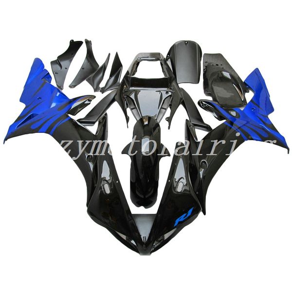 

4 gifts new abs mold motorcycle plastic fairings kits fit for yamaha yzf-r1-1000 2002-2003 02 03 bodywork set black blue cowling
