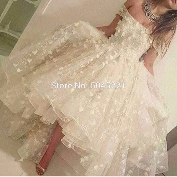 

ivory flower high low evening prom dresses new couture arabic off the shoulder party dress kaftan turkish 2019 islamic dubai, White;black