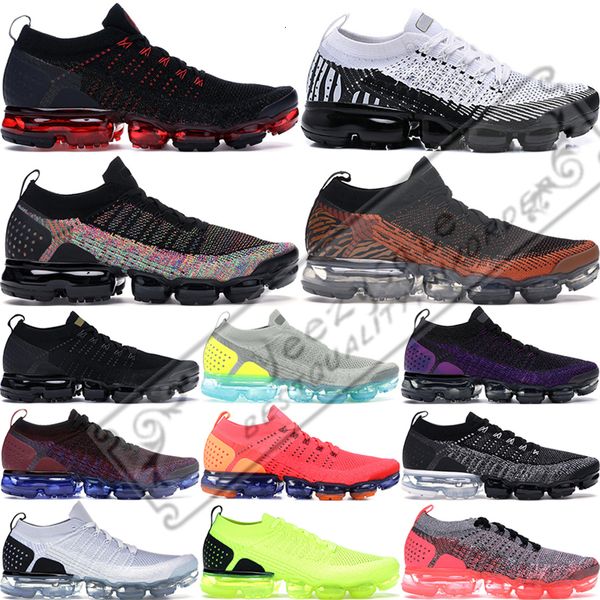 

2019 zebra tiger fly 2.0 running shoes for men women volt triple black white mens trainers cushion athletic sports sneakers 36-45