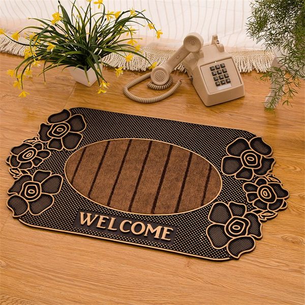 

1pcs 46x78cm thicken porch door mat bathroom rugs anti-slip pvc suede door mat carpet/floor rug/ living room carpet/area rug