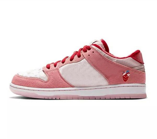 

2020 new strangelove x sb dunk low shoes woman valentine's day pink skateboards sneakers size 39-40, Black