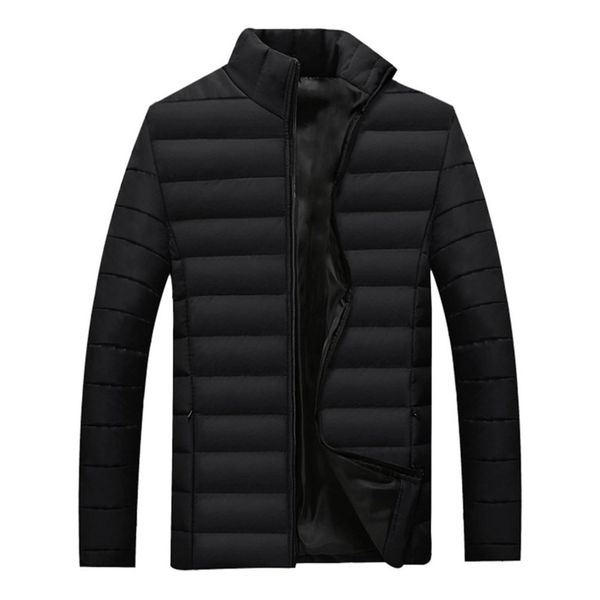 

winter jacket men parka warm outwear 2018 male slim mens coats thick parkas clothing plus size 4xl dropshipping &2, Black