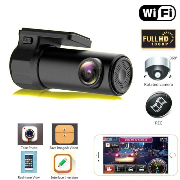 

mini hd 1080p wifi dash cam car dvr camera video recorder wide angle g-sensor motion detection td326