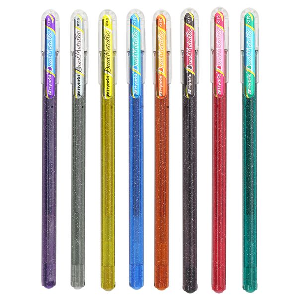 

gel pens pentel dual metallic liquid roller pen 1.0 mm shiny japan