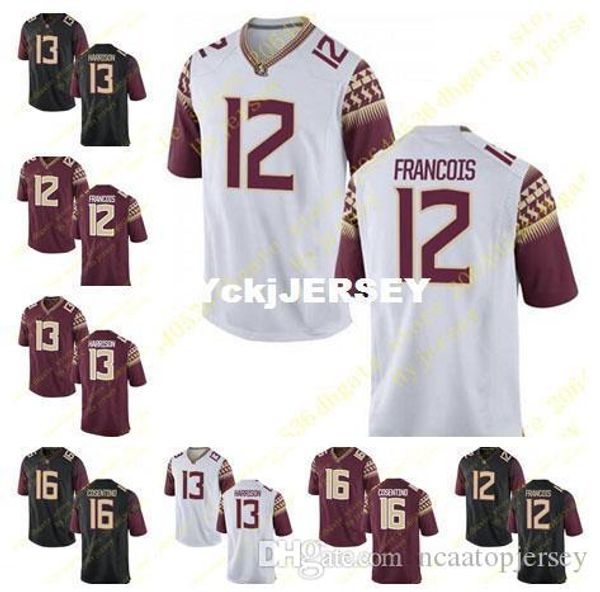 

mens arthur williams deondre francois jersey ja'vonn harrison j.j. cosentino stitched florida state seminoles college football je, Black;red