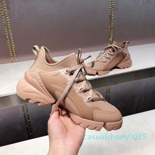 

designer shoes connect sneaker for women vintage trainers classic black neoprene vacuum outsole increase 5cm flower triple c25