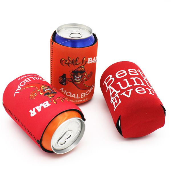 

100 pieces foldable stubby cooler sleeves beer coolies for cans and bottles cozy bulk drink cooler diy custom wedding gifts