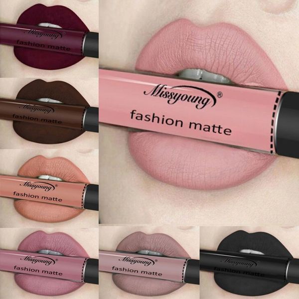 

1 pcs 12 colors waterproof long lasting lip makeup lipstick matte lipgloss