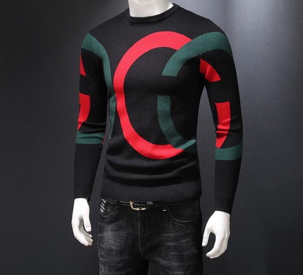 

the latest international high-end men's sweaters beautiful soft warm letter jacket shirt fashion sportswear sweatshirt coat large size, White;black