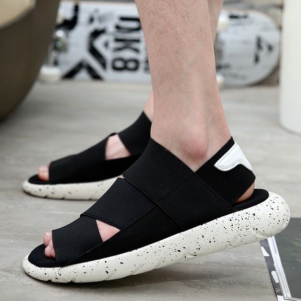 

viet nam summer new style korean-style couples sandals breathable anti-slip youth trend sandals students tide slipper, Black