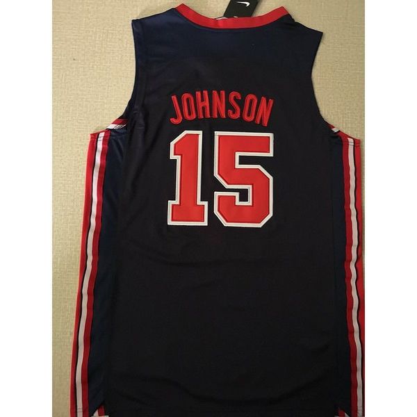 

the latest american dream team no. 15 anthony embroidered jersey stitched mens basketball jerseys, Gray